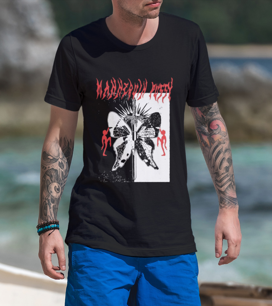 Mannequin Pussy Butterfly Gothic Aesthetic With Dancing Figures T-Shirt
