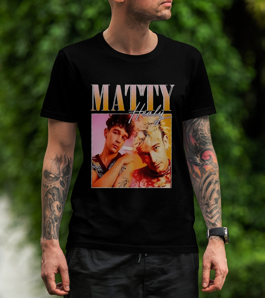 Matty Healy Retro Portrait Duo With Signature T-Shirt