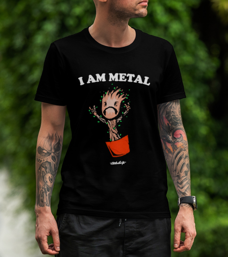 I Am Metal Mosh It Up Dancing Potted T-Shirt