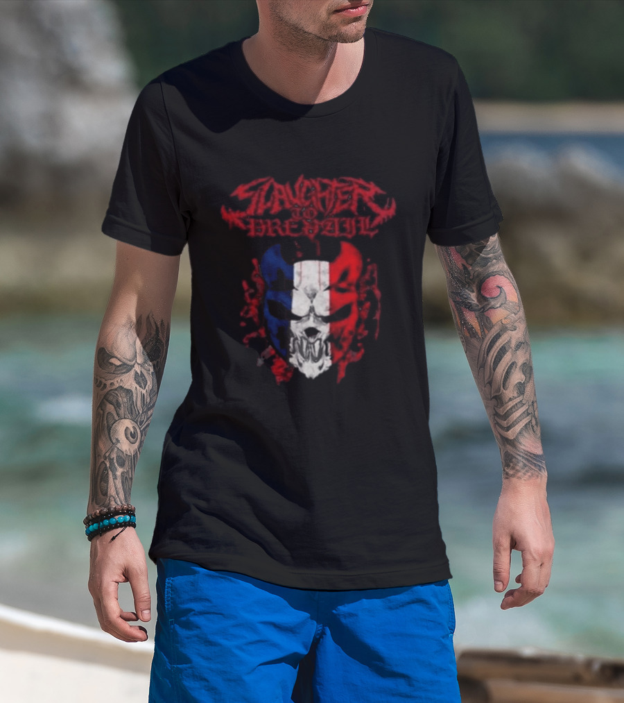 Slaughter To Prevail Mask Paris Pop Up Bataclan France 12 January 2026 Grizzly Winter Tour T-Shirt