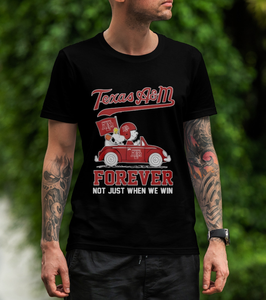 Texas A&M Snoopy And Charlie Brown Forever Not Just When We Win T-Shirt