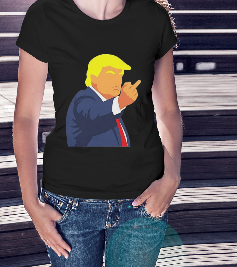 Trump Golden Leader One Finger Salute Iconic Gesture T-Shirt