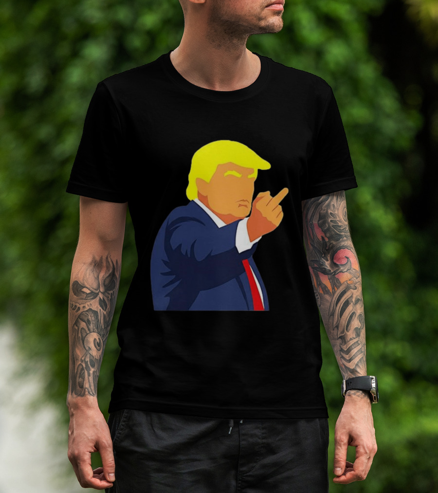 Trump Golden Leader One Finger Salute Iconic Gesture T-Shirt