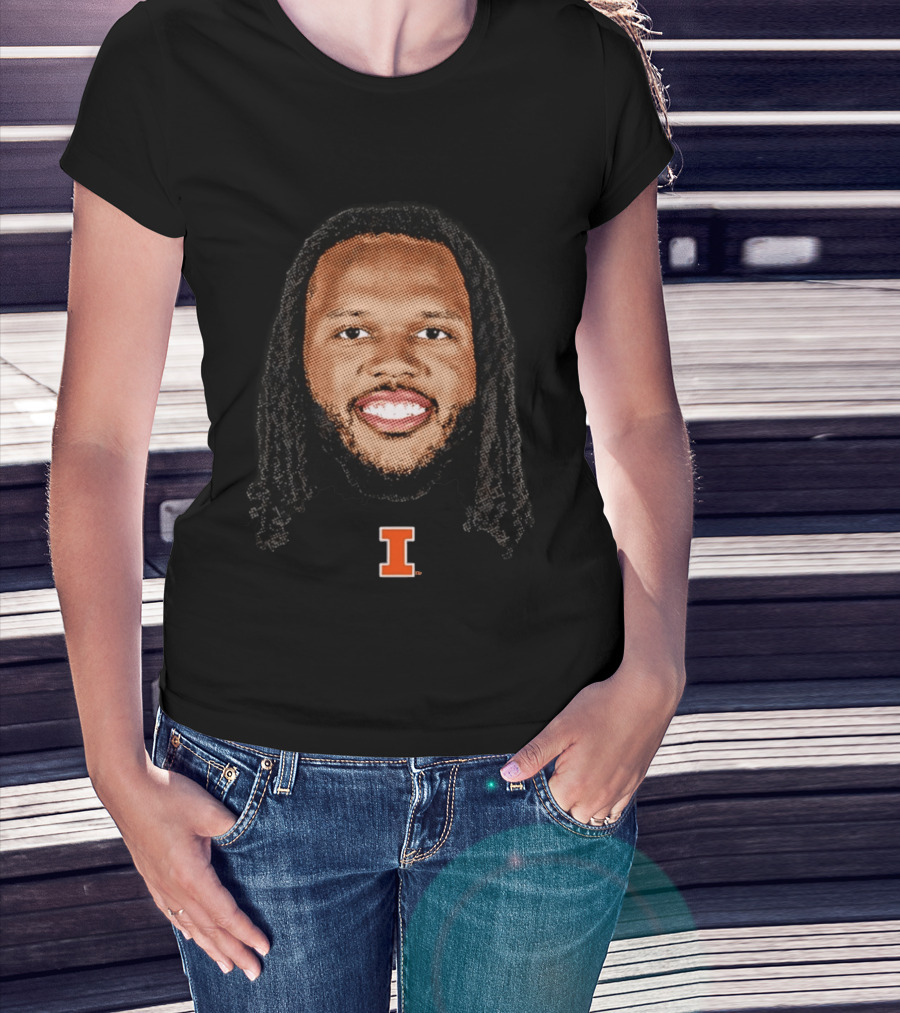Ty Rodgers Illinois Fighting Illini Big Head I T-Shirt