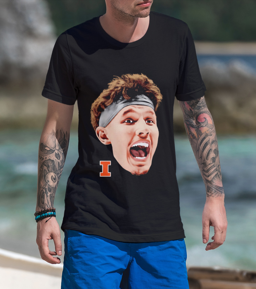 Zvonimir Ivisic Illinois Fighting Illini Big Head Caricature I T-Shirt