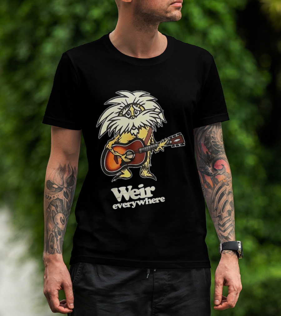 Weir Everywhere Cartoon Character Playing Guitar Grateful Dead T-Shirt