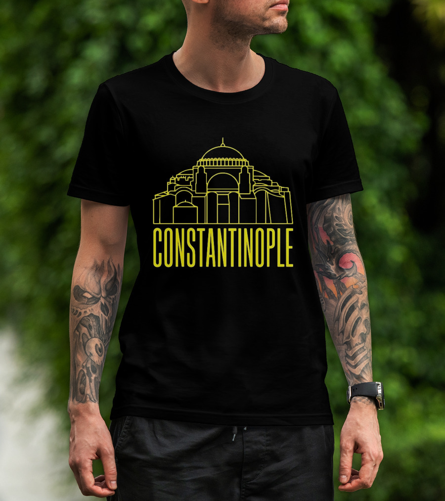 Constantinople Hagia Sofia Ancient Architecture Line T-Shirt