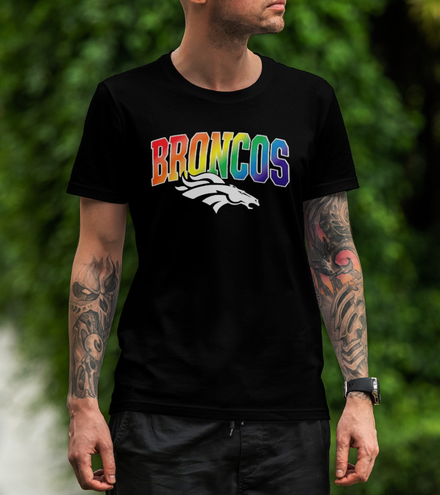 Broncos Rainbow Pride Denver LGBT Supporters T-Shirt