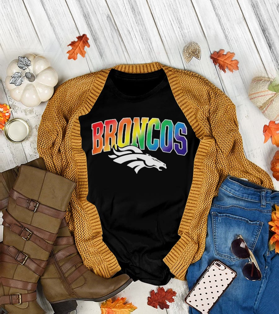 Broncos Rainbow Pride Denver LGBT Supporters T-Shirt