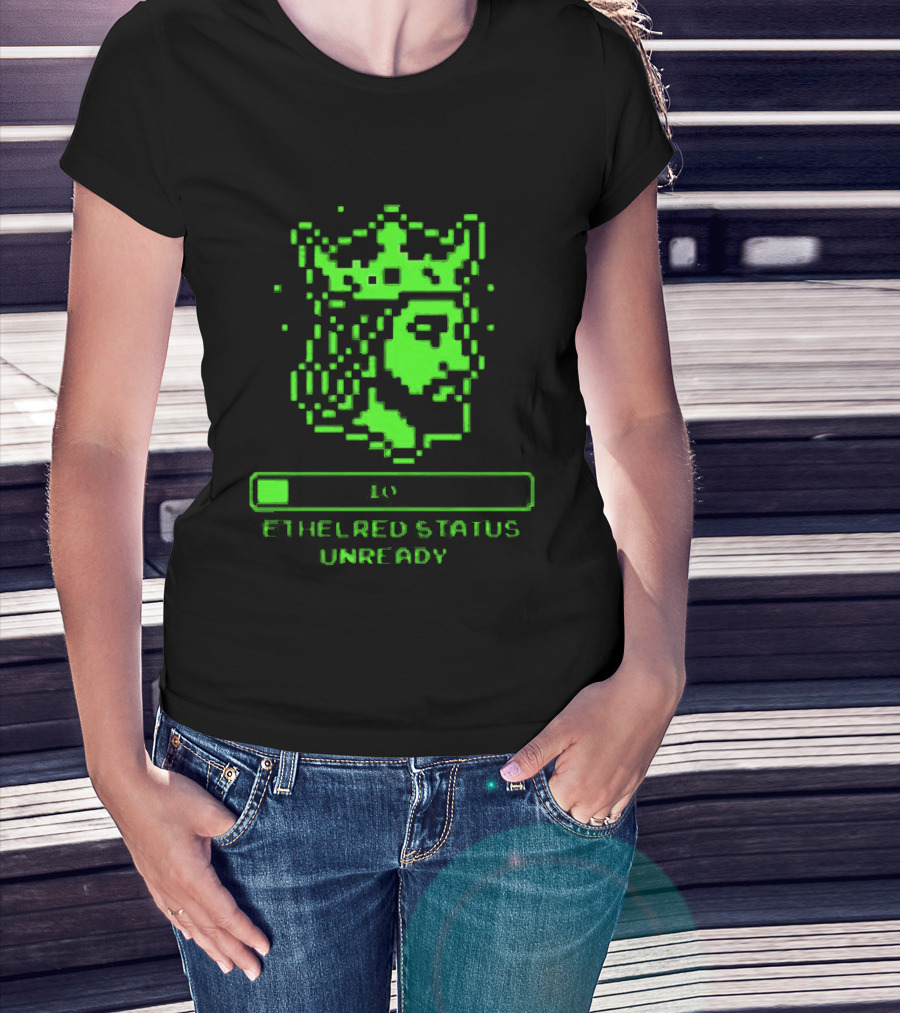 Ethelred Status Unready King Of The English Pixel Art Crown T-Shirt