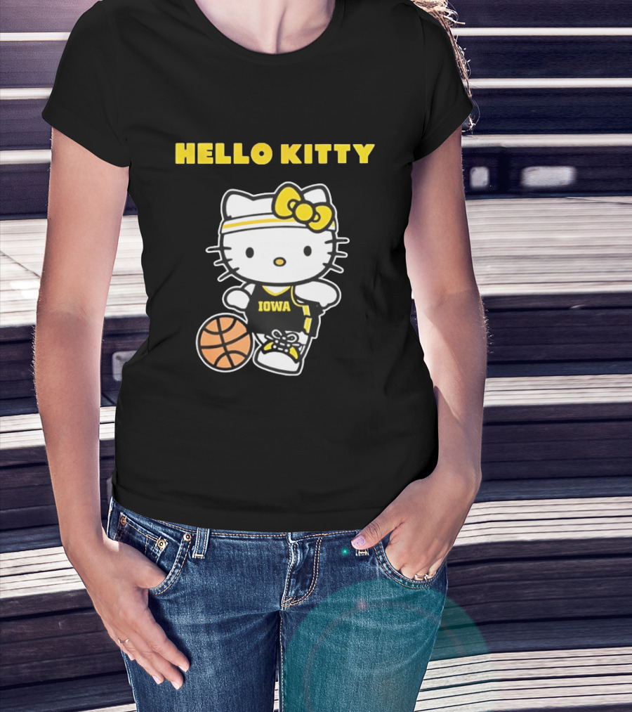 Hello Kitty Iowa Basketball Team Collaboration T-Shirt