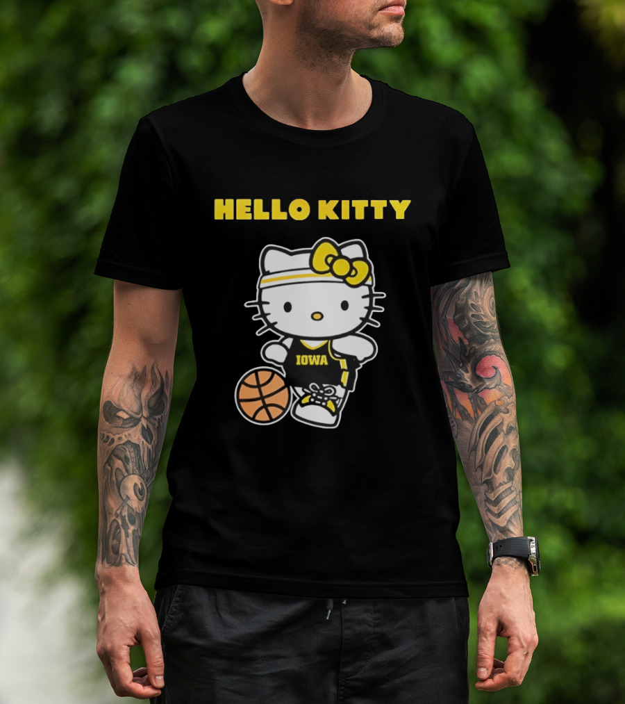 Hello Kitty Iowa Basketball Team Collaboration T-Shirt