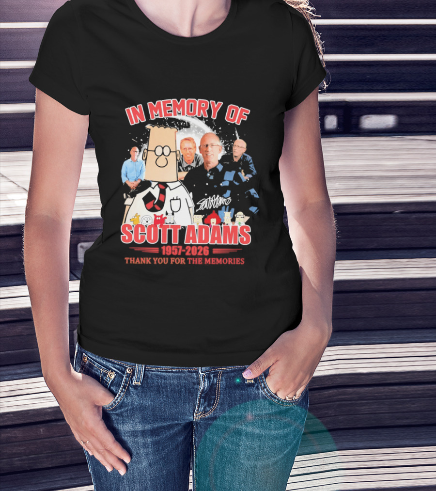 Scott Adams In Memory 1957 2026 Thank You For The Memories T-Shirt