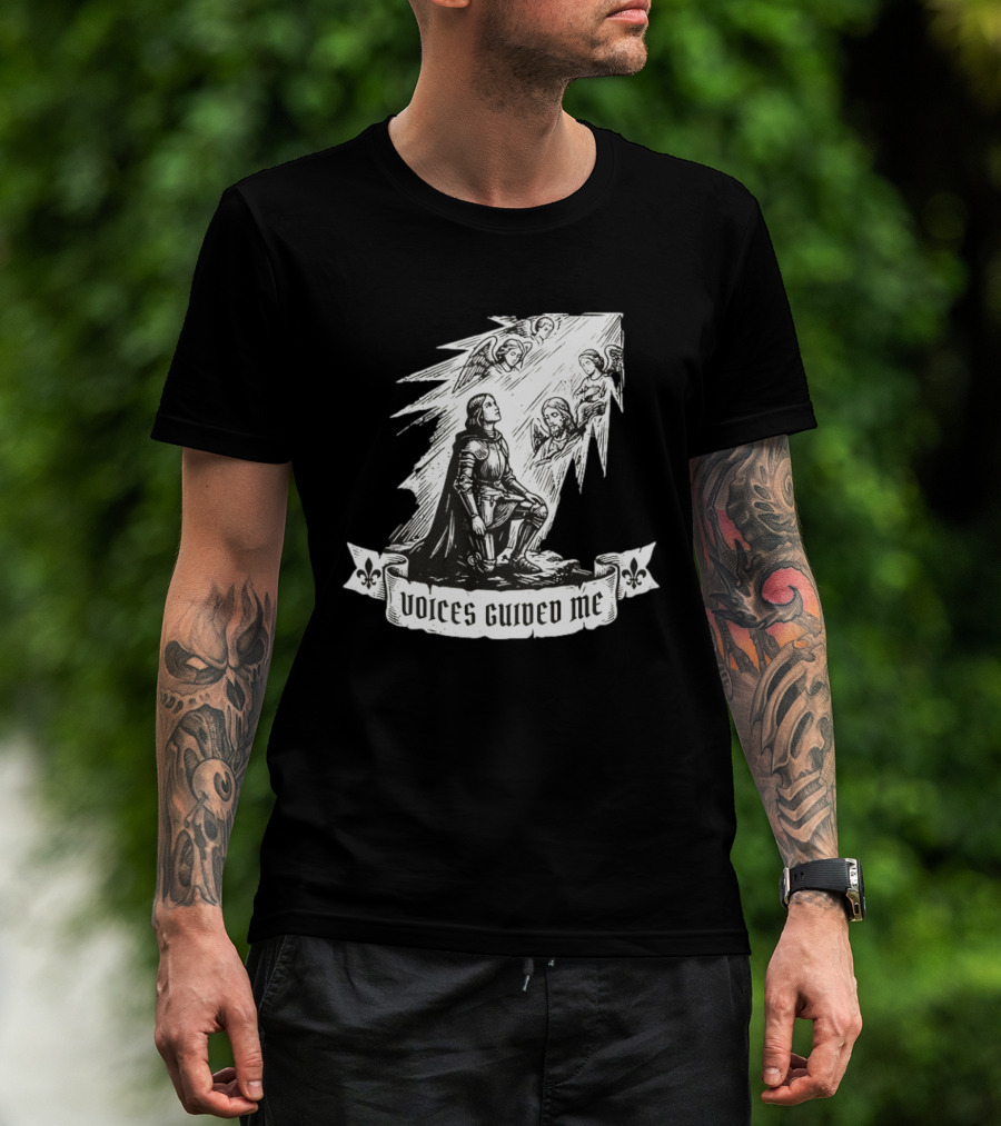 Voices Guided Me Joan Of Arc Christian Iconography T-Shirt