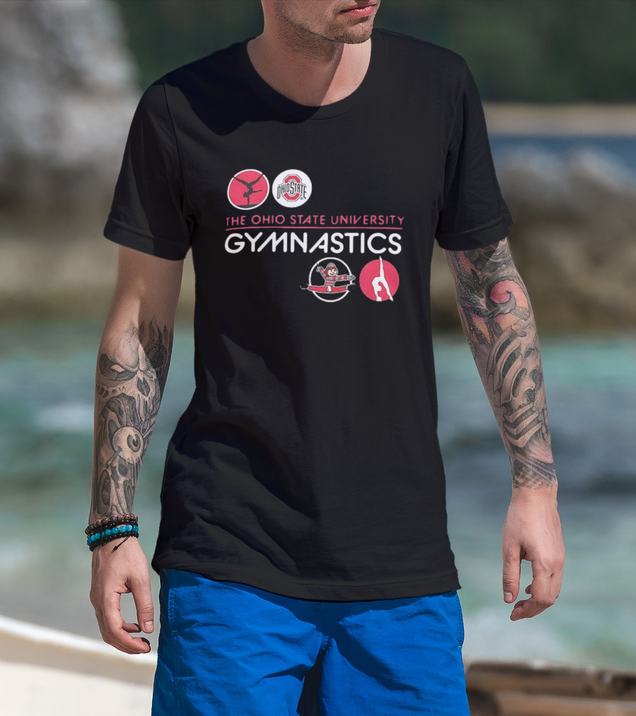 Ohio State University Gymnastics Buckeyes Team Spirit T-Shirt