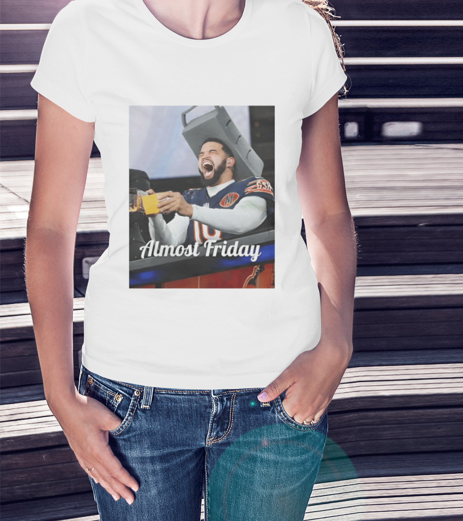 Almost Friday Cheese Grater Chicago Football Game Day Humor T-Shirt