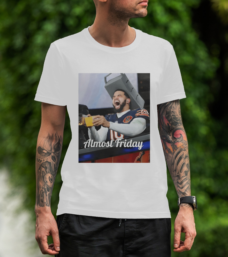 Almost Friday Cheese Grater Chicago Football Game Day Humor T-Shirt