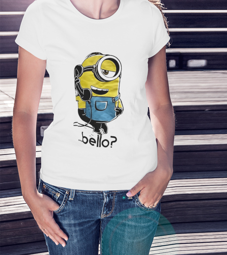 Despicable Me Minions Bello Yellow Character With Blue Overalls T-Shirt