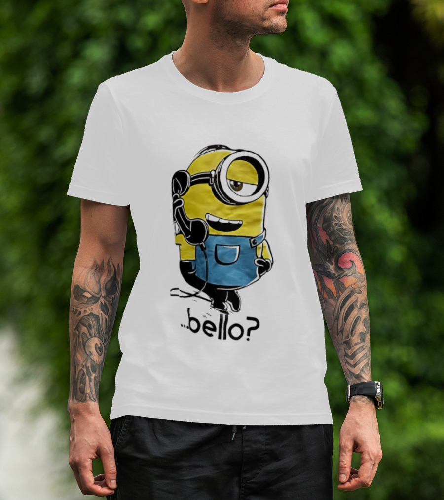 Despicable Me Minions Bello Yellow Character With Blue Overalls T-Shirt