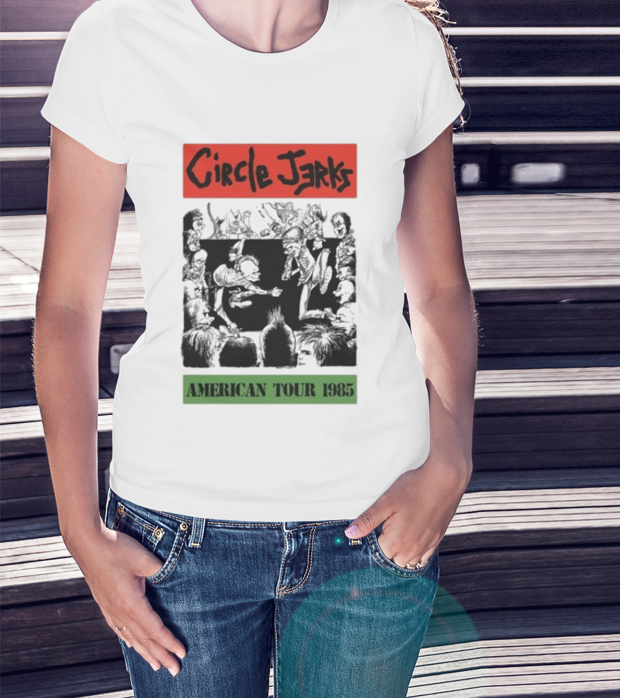 Circle Jerks American Tour 1985 Punk Concert T-Shirt
