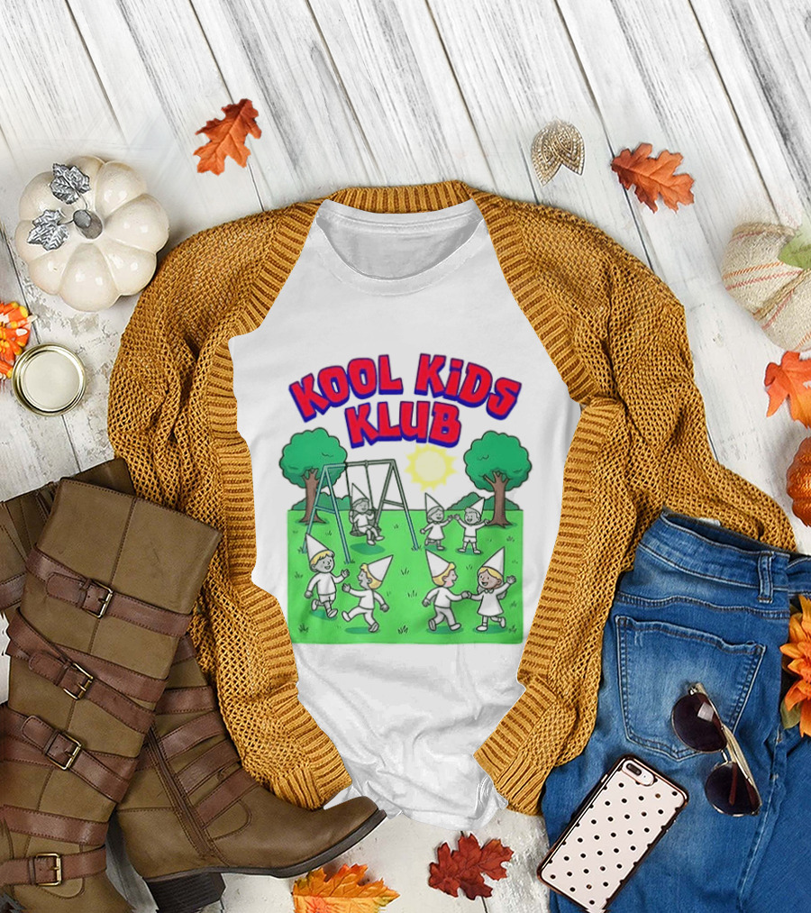 Kool Kids Klub Cartoon Playground Sun Swinging Scene T-Shirt