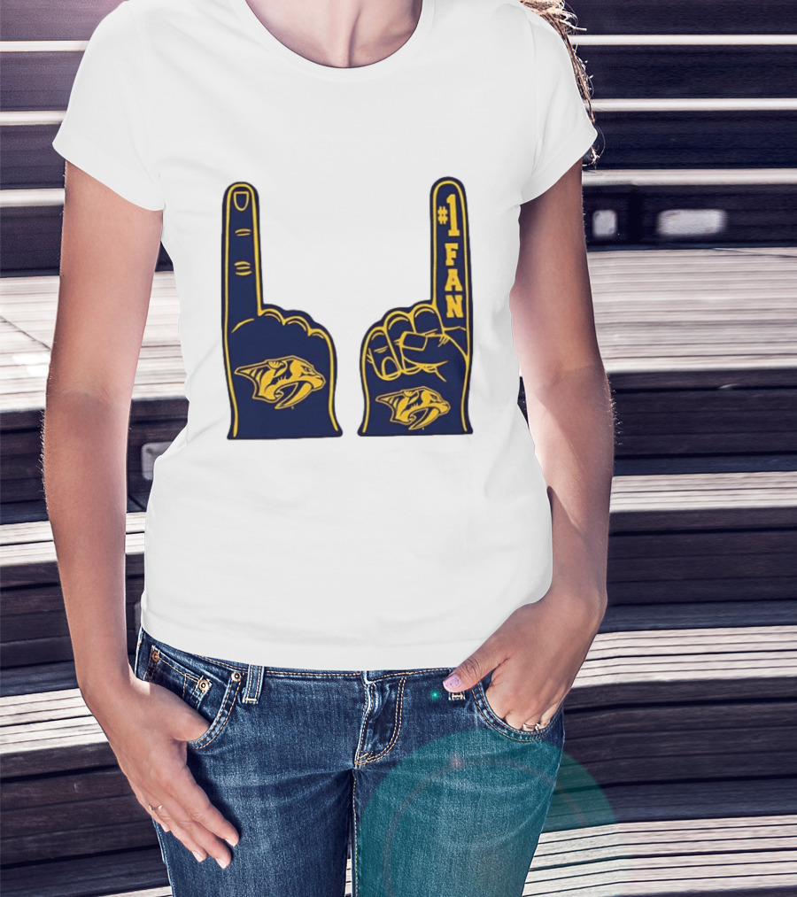 Nashville Predators #1 Fan Foam Finger T-Shirt