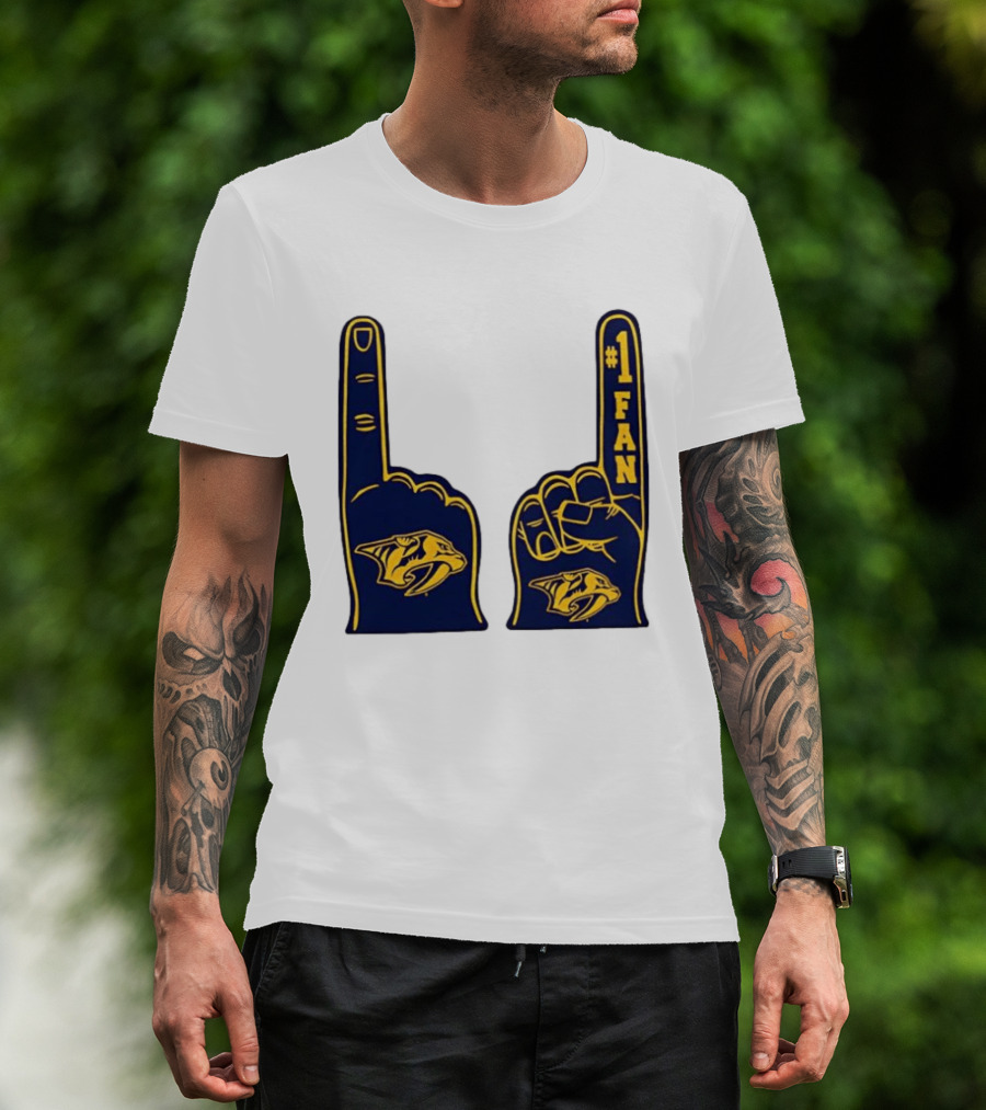 Nashville Predators #1 Fan Foam Finger T-Shirt