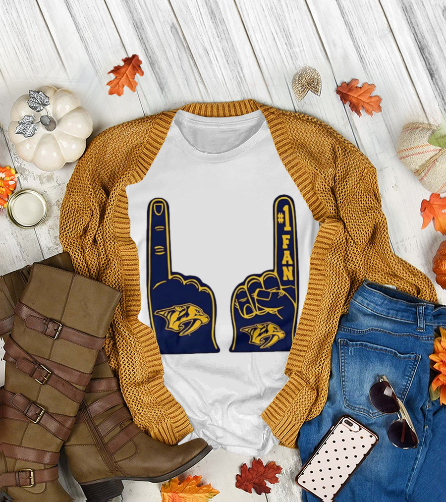 Nashville Predators #1 Fan Foam Finger T-Shirt