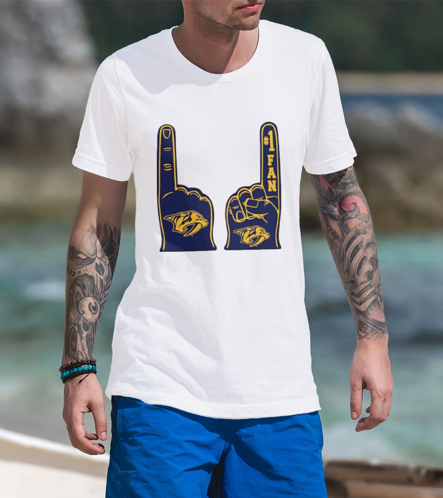 Nashville Predators #1 Fan Foam Finger T-Shirt