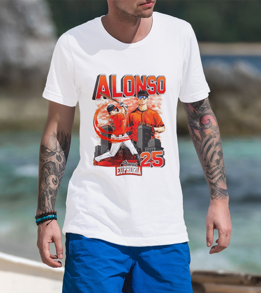 ALONSO New York Mets Planet Euphoria 25 T-Shirt