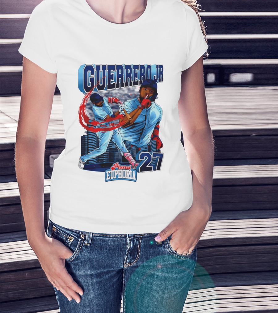 Guerrero Jr Planet Euphoria 27 Blue Jays Baseball Toronto T-Shirt