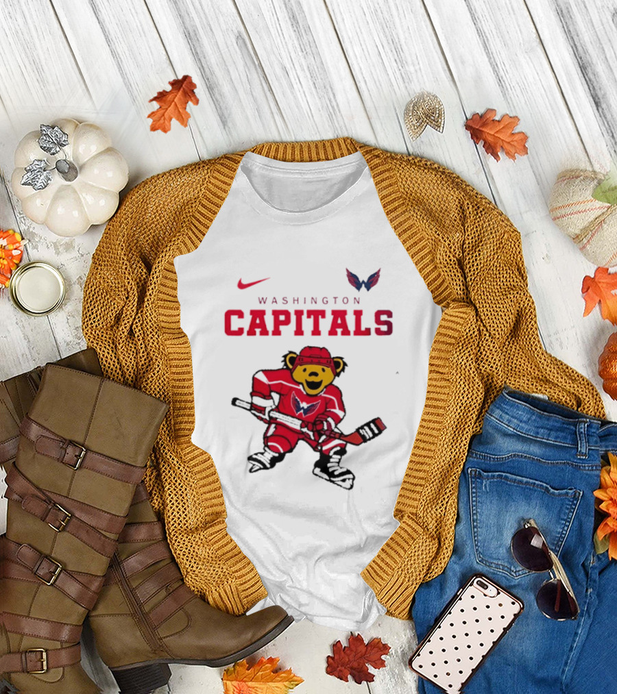 Washington Capitals Grateful Dead Deadhead Bear Hockey Nike Collaboration T-Shirt