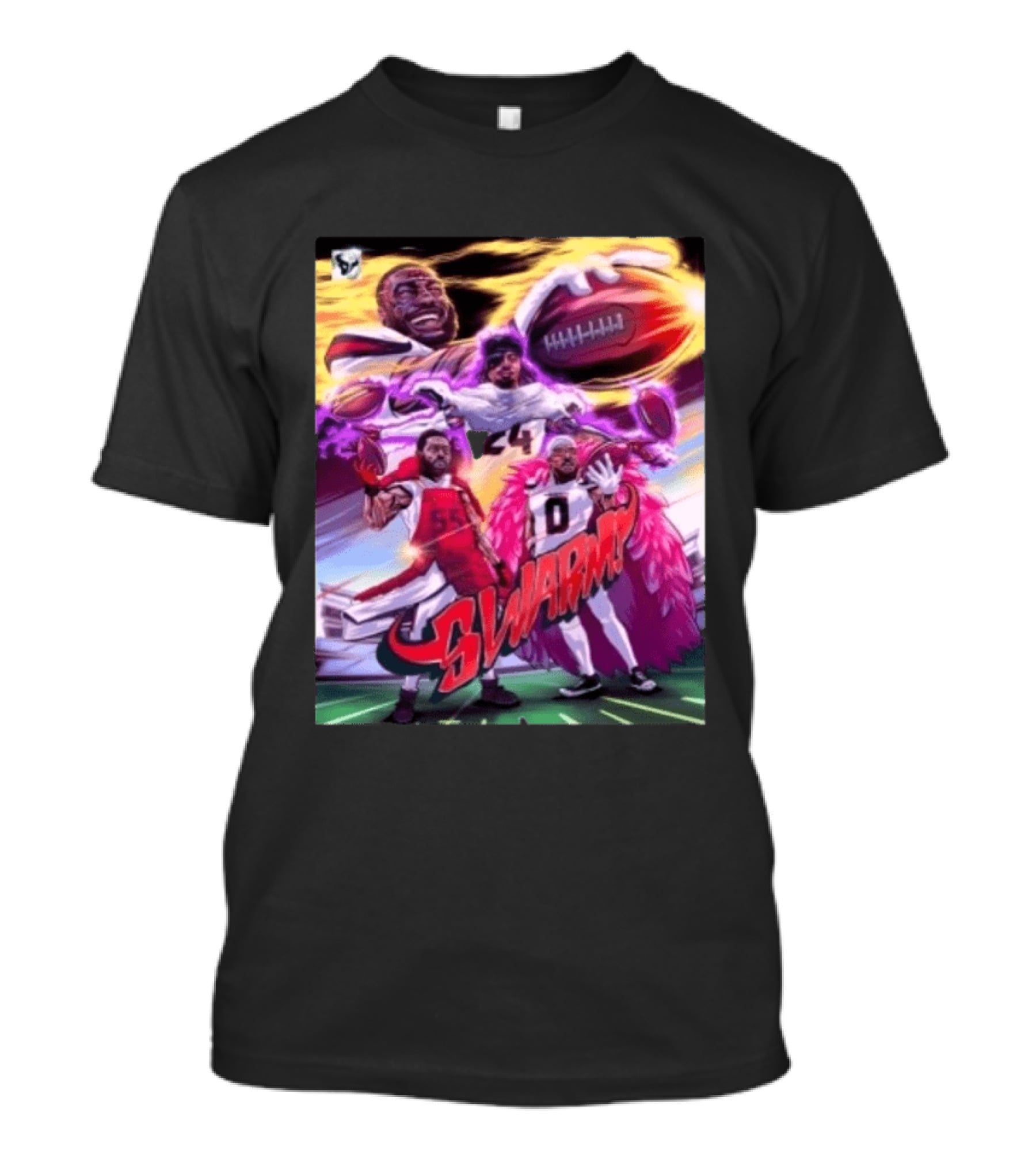 Houston Texans Swarm 2026 Football Legends Illustrated T-Shirt