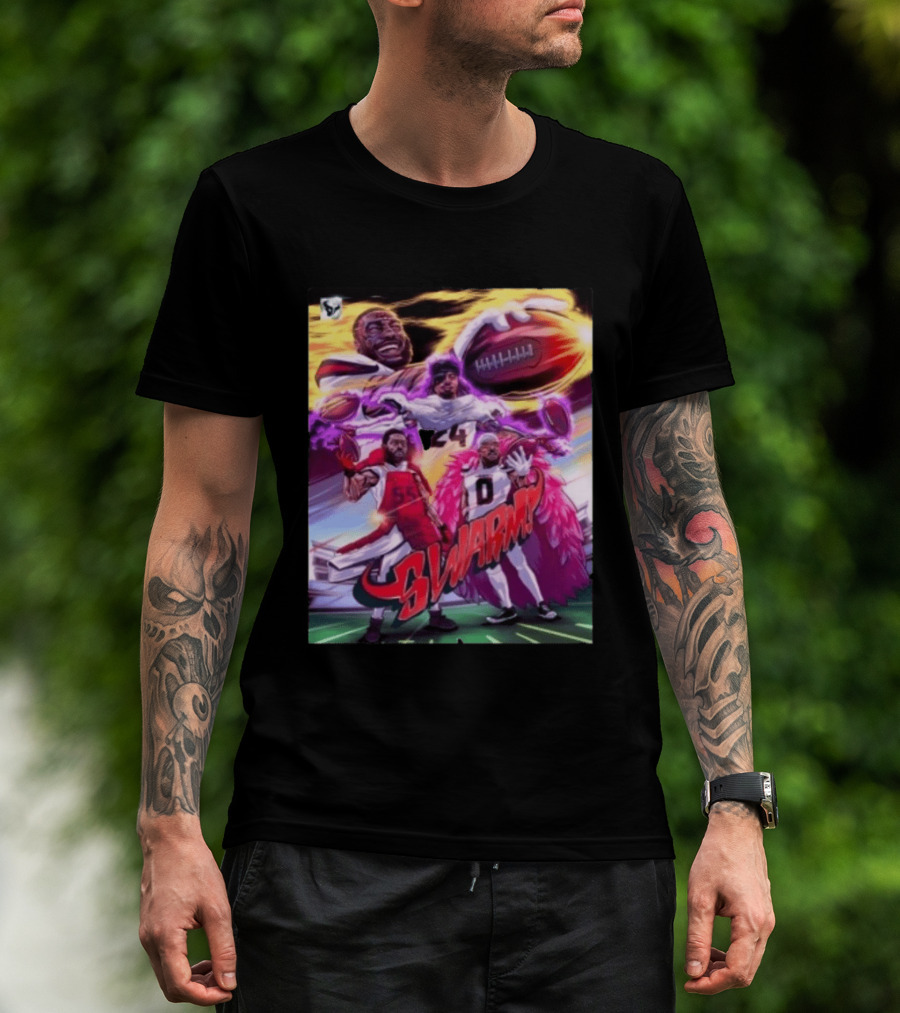 Houston Texans Swarm 2026 Football Legends Illustrated T-Shirt