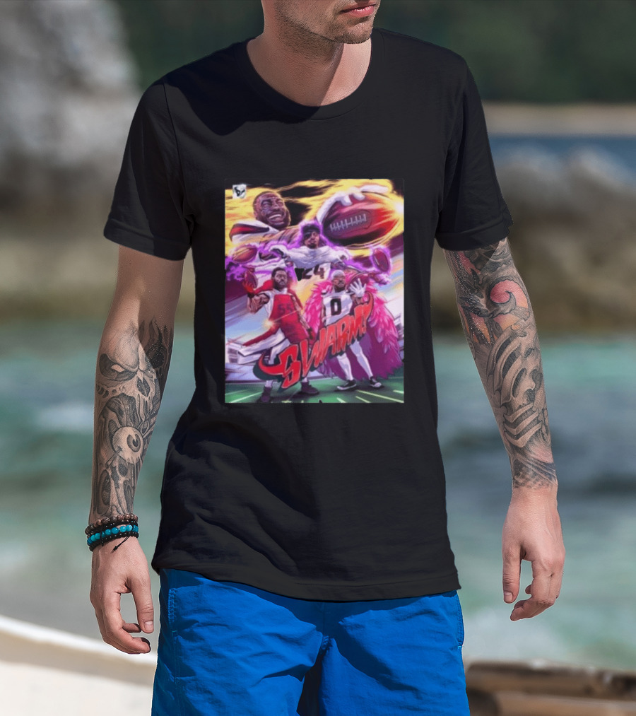 Houston Texans Swarm 2026 Football Legends Illustrated T-Shirt