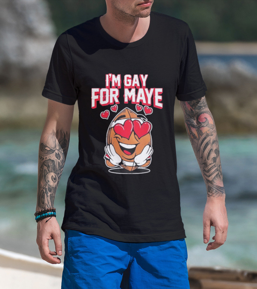 I'm Gay For Maye Cute Basketball Emoji Hearts T-Shirt