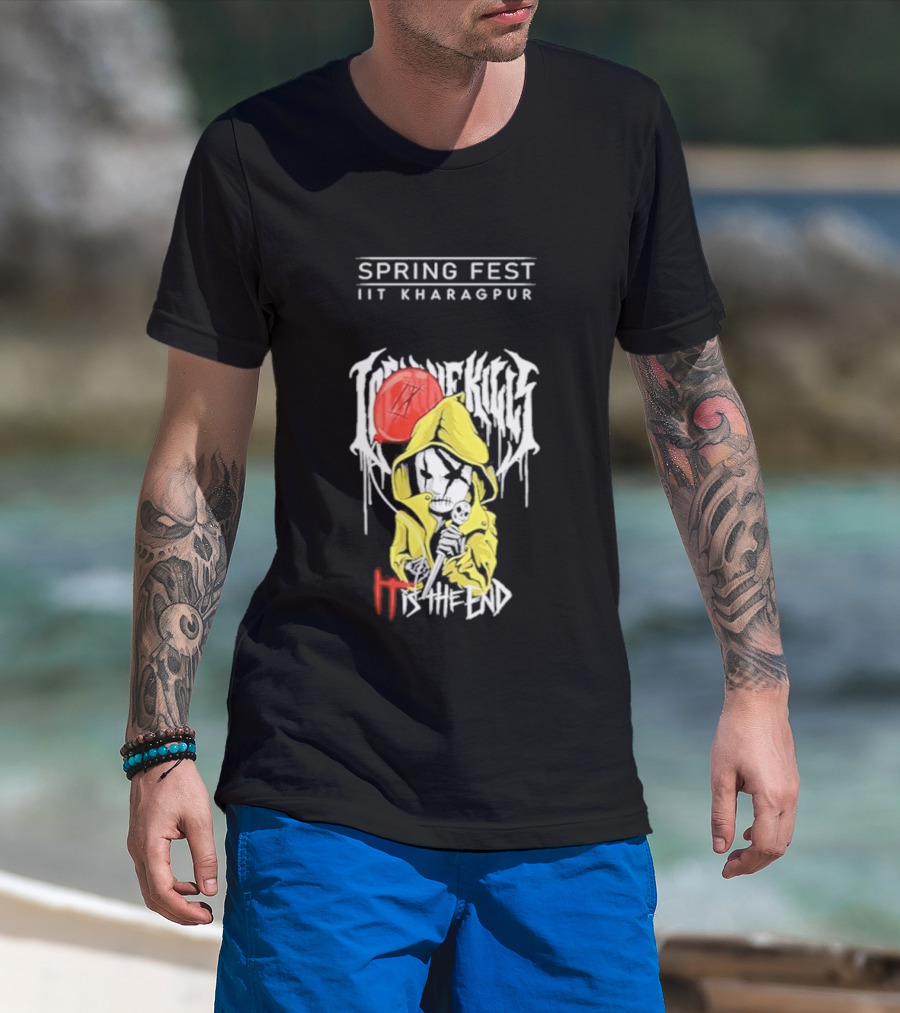 Spring Fest IIT Kharagpur Ice Nine Kills Clown Yellow Raincoat T-Shirt