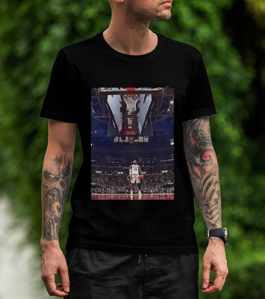 Lebron James Los Angeles Lakers NBA So Goated Basketball Court Scene T-Shirt