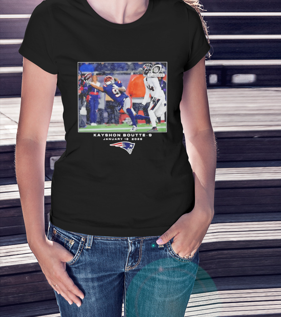 Kayshon Boutte New England Patriots January 18 2026 Playoffs T-Shirt