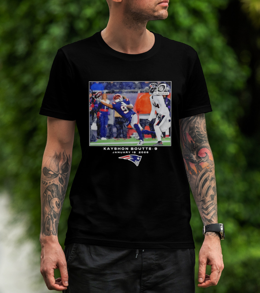 Kayshon Boutte New England Patriots January 18 2026 Playoffs T-Shirt