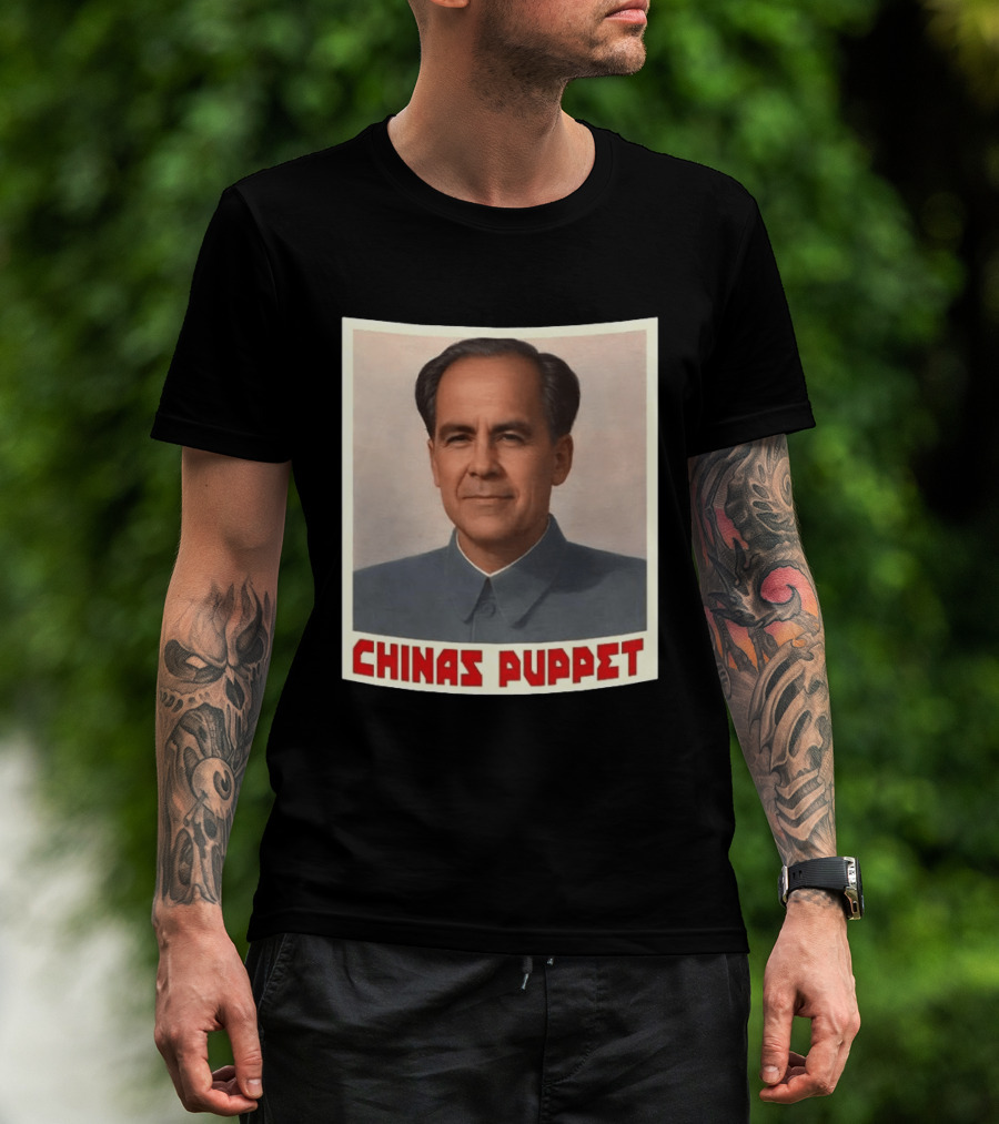 Mark Carney China's Puppet Mao Suit Caricature T-Shirt