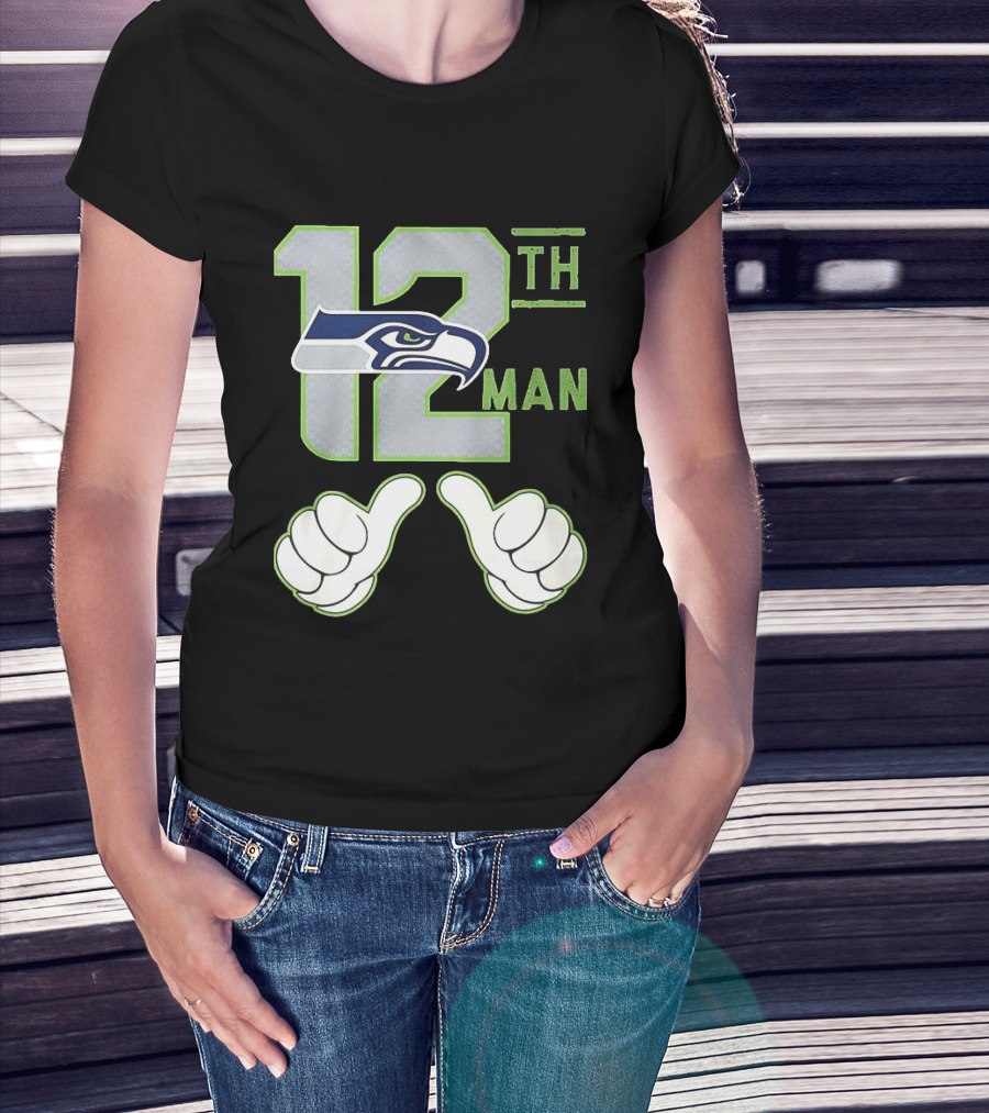 Seattle Seahawks 12th Man Fan Favorite NFL Team Spirit T-Shirt