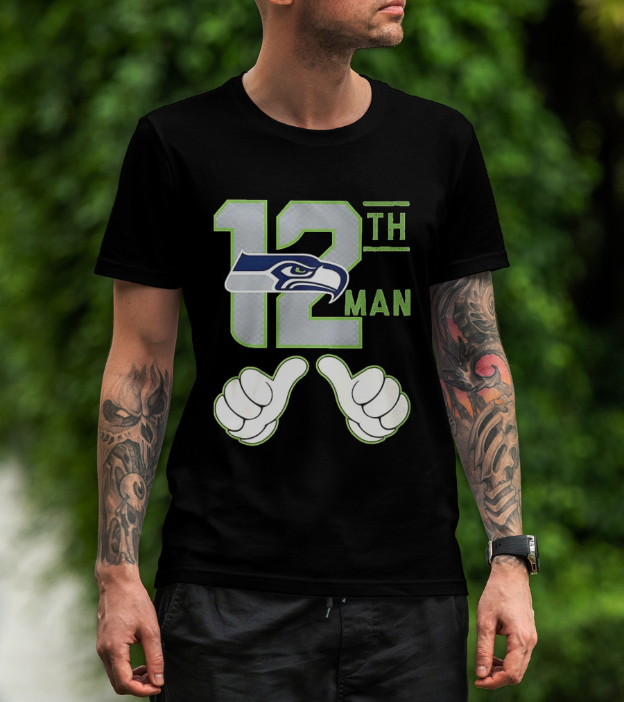 Seattle Seahawks 12th Man Fan Favorite NFL Team Spirit T-Shirt