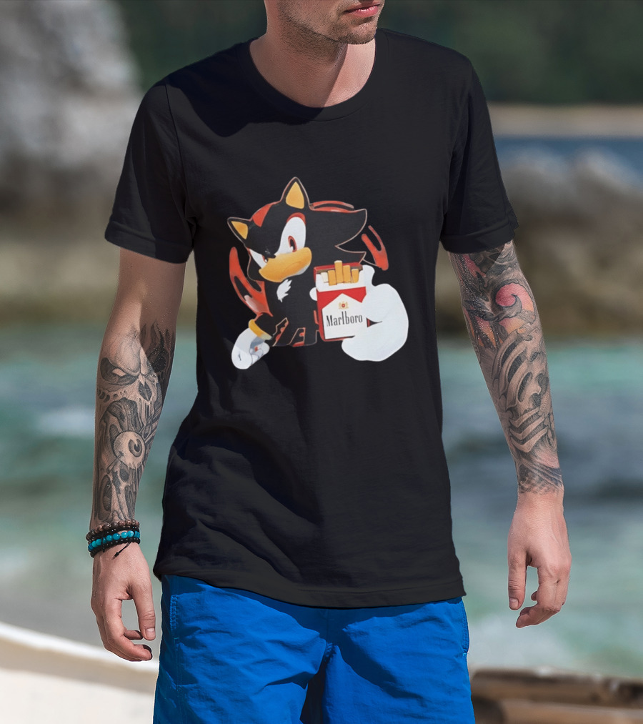 Shadow The Hedgehog Marlboro Red Pack T-Shirt
