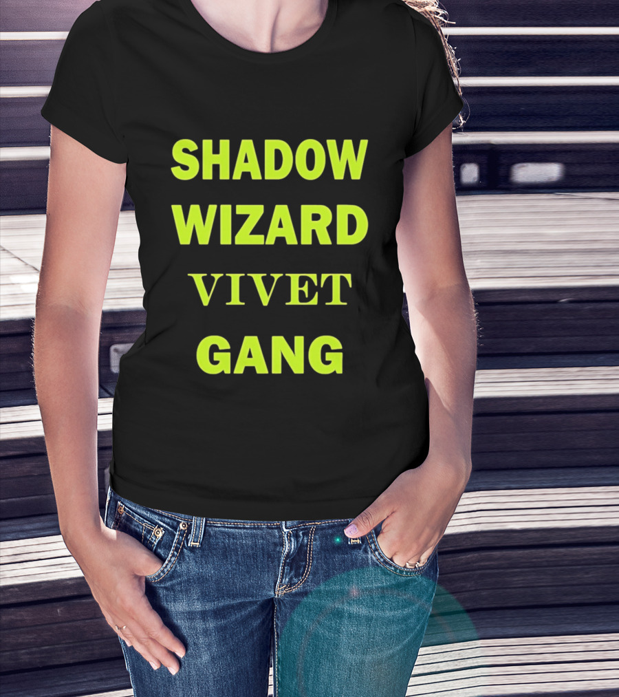 Shadow Wizard Vivet Gang Neon Typography Magic Vibes T-Shirt
