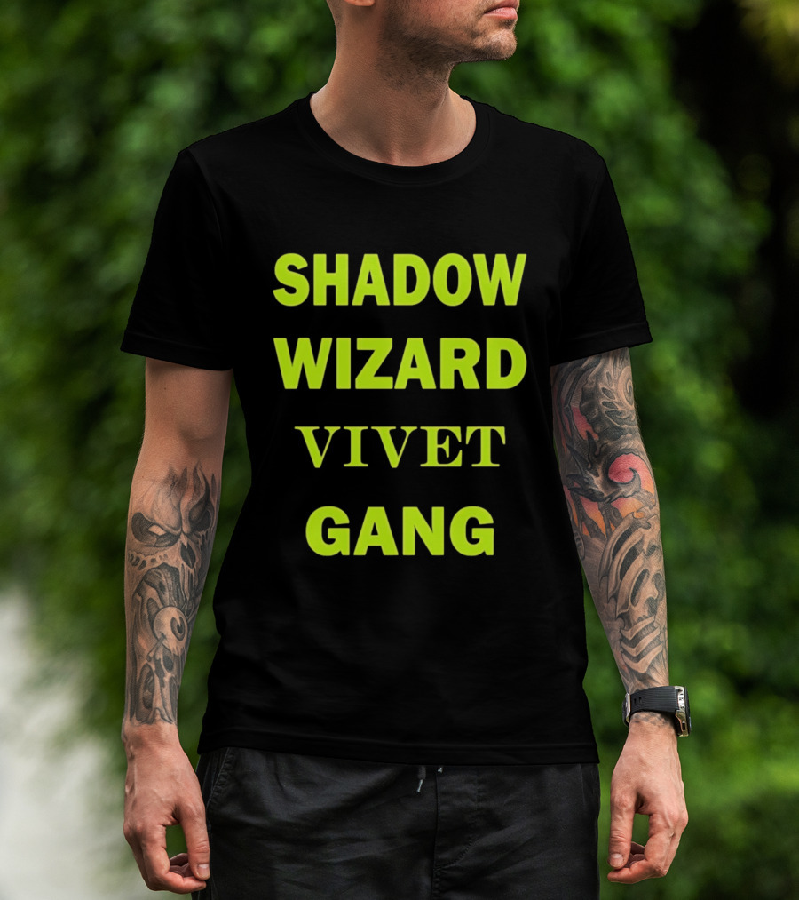 Shadow Wizard Vivet Gang Neon Typography Magic Vibes T-Shirt