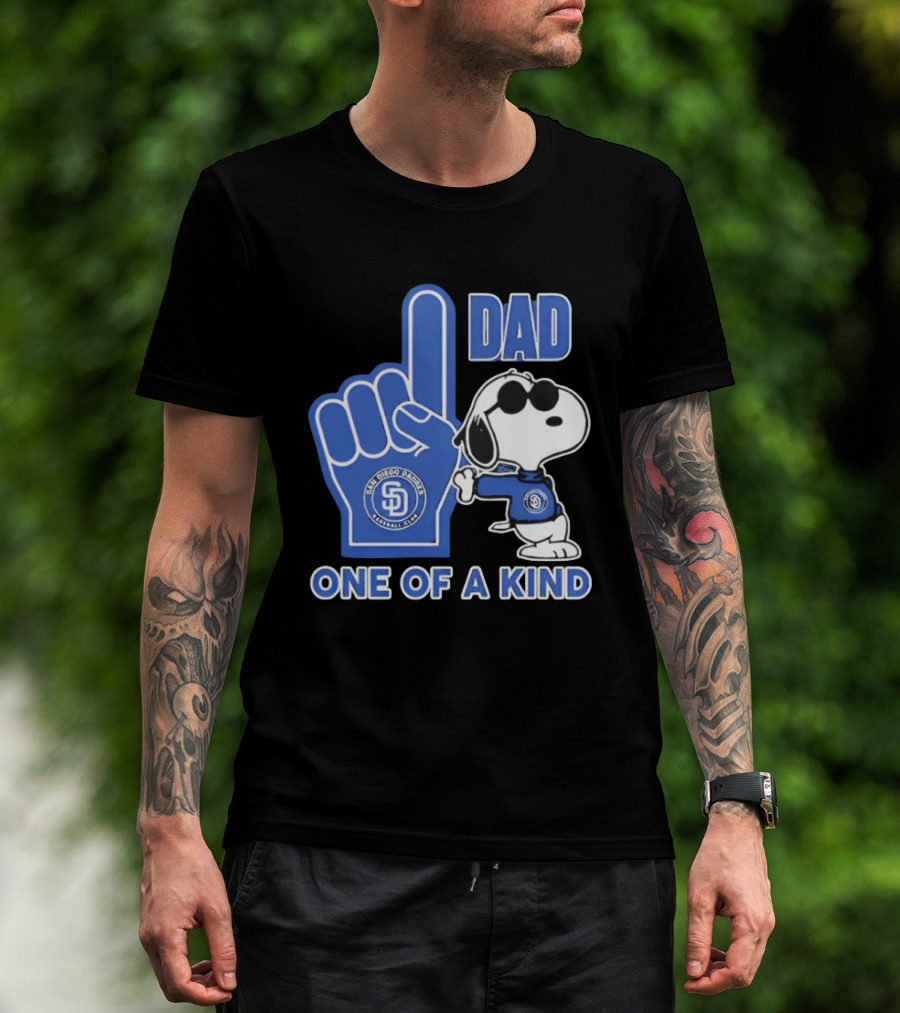 San Diego Padres Snoopy Number One Dad One Of A Kind T-Shirt