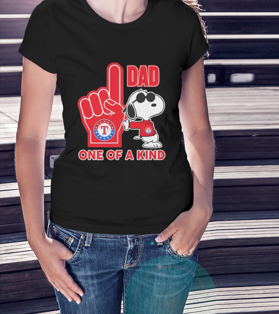 Snoopy Texas Rangers Dad One Of A Kind T-Shirt