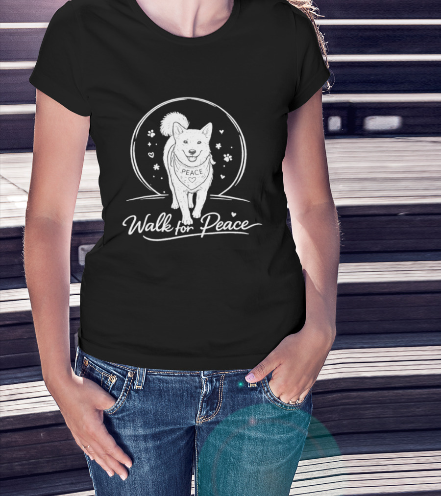 Walk For Peace Aloka Dog With Hope And Love T-Shirt