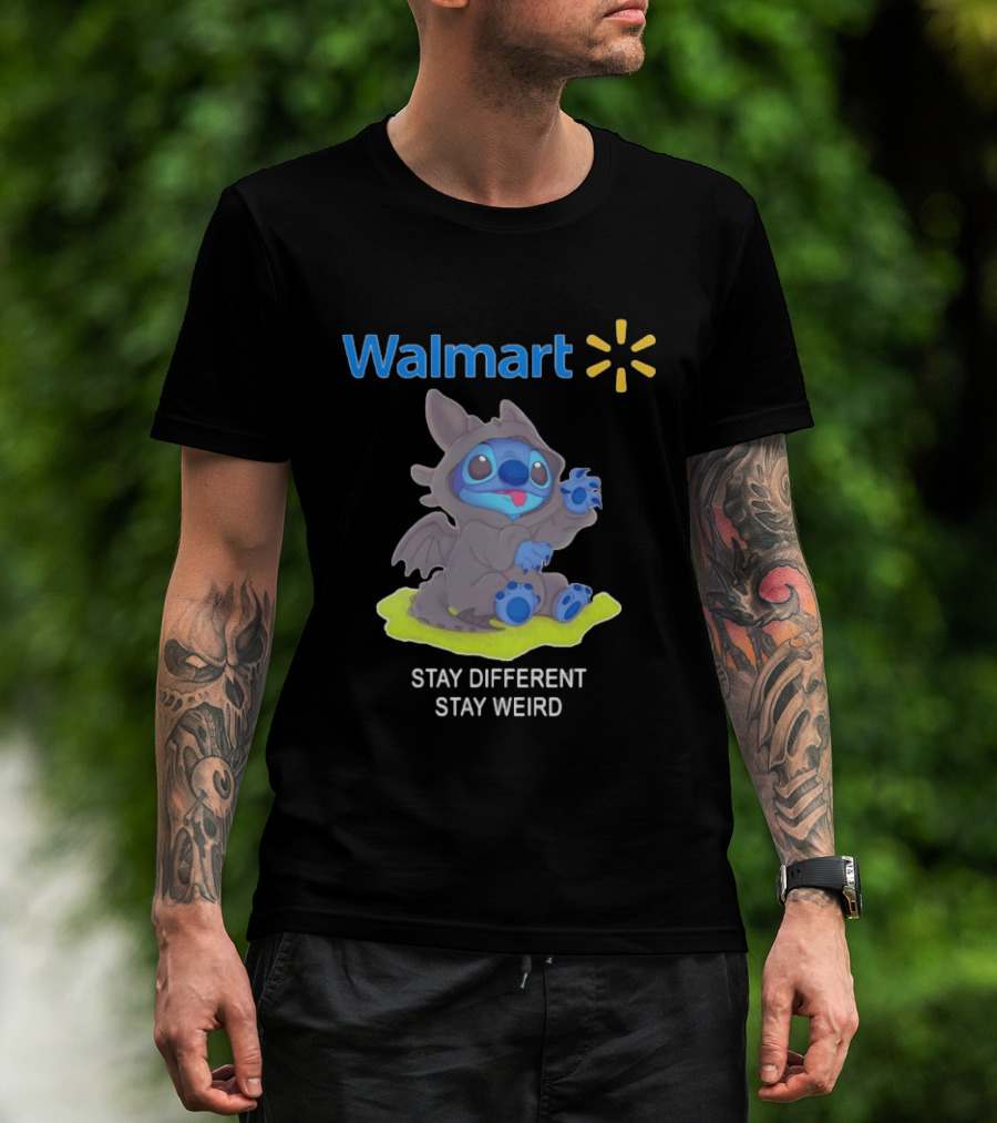 Walmart Canada Toothless Stitch Stay Different Stay Weird T-Shirt